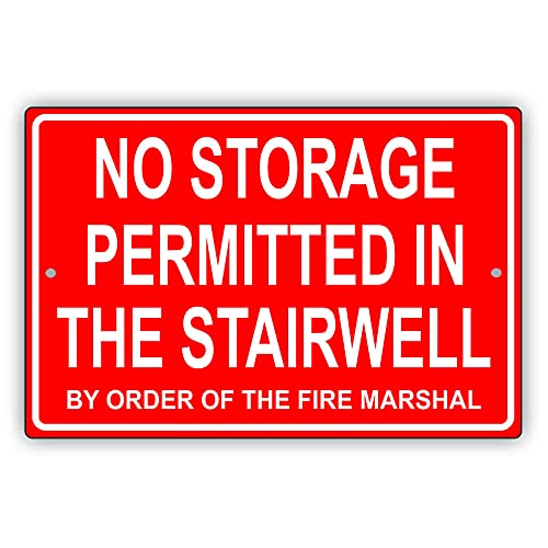 Licpact Blechschild "No Storage Permitted in The Stairwell by The Order Caution", 30,5 x 20,3 cm Licpact Blechschild "No Storage Permitted in The Stairwell by The Order Caution", 30,5 x 20,3 cm von Licpact