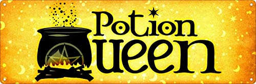 Licpact Blechschild "Potion Queen" Metallschild, Wanddekoration, 40,6 x 10,2 cm von Licpact