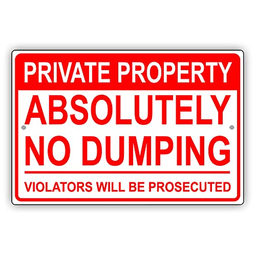 Licpact Blechschild "Private Property Absolutely No Dumping Violators Will Be", 30,5 x 20,3 cm Licpact Blechschild "Private Property Absolutely No Dumping Violators Will Be", 30,5 x 20,3 cm von Licpact