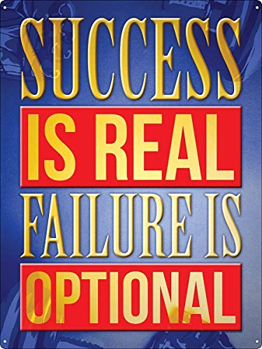 Licpact Blechschild Success is Real Failure is Optional Motivierendes Metallschild 30,5 x 20,3 cm Licpact Blechschild Success is Real Failure is Optional Motivierendes Metallschild 30,5 x 20,3 cm von Licpact