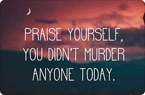 Licpact Blechschild "You Didn't Murder Anyone Today", Wanddekoration, 30,5 x 20,3 cm Licpact Blechschild "You Didn't Murder Anyone Today", Wanddekoration, 30,5 x 20,3 cm von Licpact