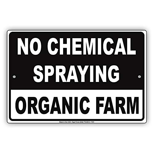 Licpact Blechschild mit Aufschrift "No Chemical Spraying Organic Farm", 30,5 x 20,3 cm Licpact Blechschild mit Aufschrift "No Chemical Spraying Organic Farm", 30,5 x 20,3 cm von Licpact