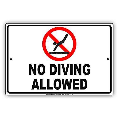 Licpact Blechschild mit Aufschrift "No Diving Allowed Safety Policy Regululation", 30,5 x 20,3 cm Licpact Blechschild mit Aufschrift "No Diving Allowed Safety Policy Regululation", 30,5 x 20,3 cm von Licpact