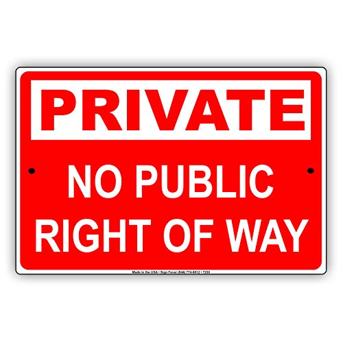 Licpact Blechschild mit Aufschrift "Private No Public Right of Way", 30,5 x 20,3 cm Licpact Blechschild mit Aufschrift "Private No Public Right of Way", 30,5 x 20,3 cm von Licpact