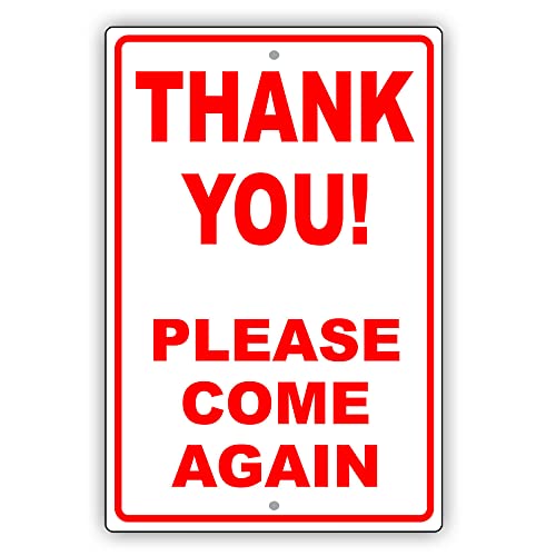 Licpact Blechschild mit Aufschrift "Thank You Please Come Again Patronage Retail", 30,5 x 20,3 cm Licpact Blechschild mit Aufschrift "Thank You Please Come Again Patronage Retail", 30,5 x 20,3 cm von Licpact