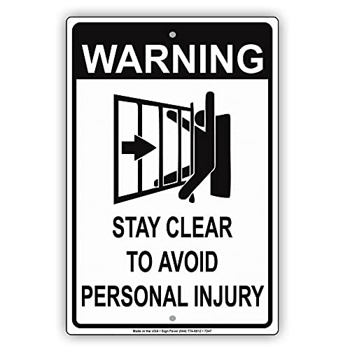 Licpact Blechschild mit Aufschrift "Warning Stay Clear to Avoid Personal Injury", 30,5 x 20,3 cm Licpact Blechschild mit Aufschrift "Warning Stay Clear to Avoid Personal Injury", 30,5 x 20,3 cm von Licpact