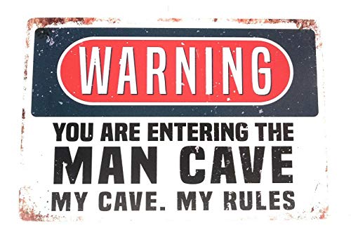 Licpact Blechschild mit Aufschrift "Warning You are Entering The Man Cave My Cave My Rules" Licpact Blechschild mit Aufschrift "Warning You are Entering The Man Cave My Cave My Rules" von Licpact