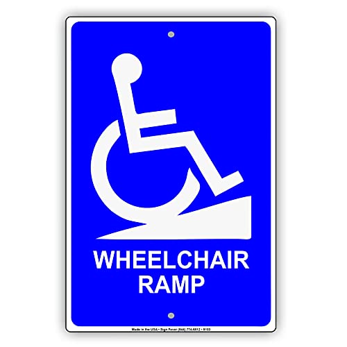 Licpact Handicap Rollstuhlrampe Wandkunst, Dekoration, Neuheit, Blechschild, 30,5 x 20,3 cm Licpact Handicap Rollstuhlrampe Wandkunst, Dekoration, Neuheit, Blechschild, 30,5 x 20,3 cm von Licpact