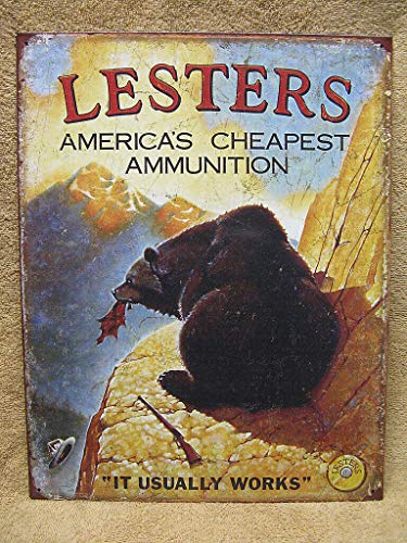 Licpact Lesters America's Cheapest Ammunition Blechschild Jagdbär Lustige Munition Licpact Lesters America's Cheapest Ammunition Blechschild Jagdbär Lustige Munition von Licpact