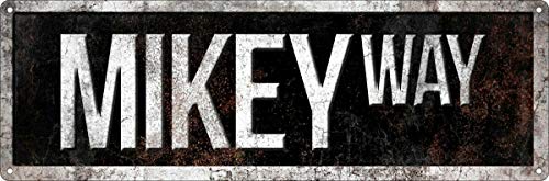 Licpact Mikey Way Blechschild, schmal, Wanddekoration, 40,6 x 10,2 cm von Licpact