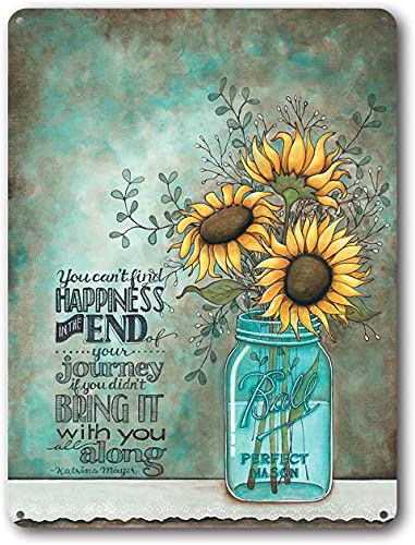 Vintage Kitchen Decor Blechschilder Sonnenblume in einer Glasflasche Farmhouse Metallschild 30,5 x 20,3 cm Vintage Kitchen Decor Blechschilder Sonnenblume in einer Glasflasche Farmhouse Metallschild 30,5 x 20,3 cm von Licpact