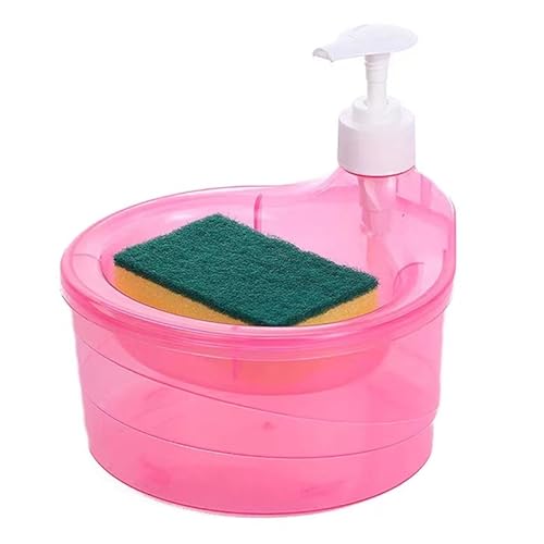 2-in-1-Presseseife-Spender mit Schwammhalter, Schüssel-Seifenspender für Küchenbad Arbeitsplatte, praktischer platzsparender Waschbecken Organizer 2-in-1-Presseseife-Spender mit Schwammhalter, Schüssel-Seifenspender für Küchenbad Arbeitsplatte, praktischer platzsparender Waschbecken Organizer von Licsaliwe