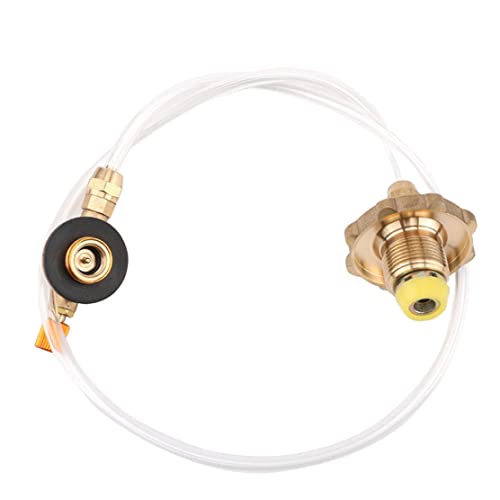 Campingofen-Adapter-Schlauch, Propan-Nachfüll-Kit mit Flachtankkopfkonverter für Outdoor-Grill, Herd, Heizung, tragbares und leckeres Sicht Campingofen-Adapter-Schlauch, Propan-Nachfüll-Kit mit Flachtankkopfkonverter für Outdoor-Grill, Herd, Heizung, tragbares und leckeres Sicht von Licsaliwe
