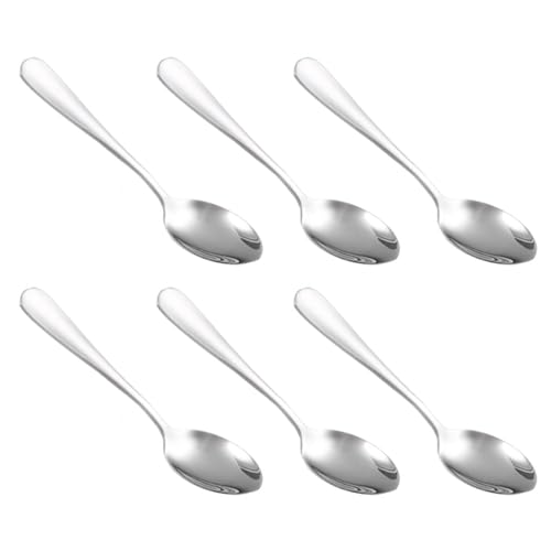 Edelstahl -Kaffeelöffel, 6pcs Spiegel polierter Teelöffel für Dessert -Vorspeise/ 5 Zoll Edelstahl -Kaffeelöffel, 6pcs Spiegel polierter Teelöffel für Dessert -Vorspeise/ 5 Zoll von Licsaliwe