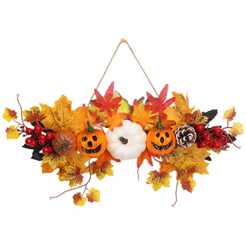 Halloween -Türschildkranz, Kürbisbeeren Ahornblatt für den, Thanksgiving, Farmhouse Home von Licsaliwe
