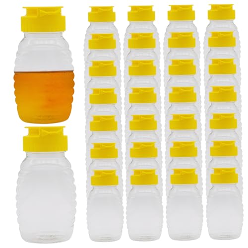 Honey Squeeze -Flaschen, 30pcs 5oz Clear Plastic Nachfüllbare Behälter mit Flip -Top -Deckel zum Abgeben von Sirup, Öl und Sauce |.Küchen wichtig von Licsaliwe