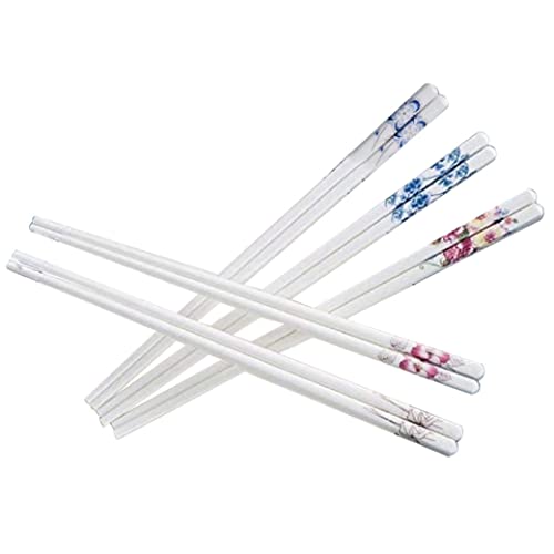 Keramik wiederverwendbare Essstäbchen, 5pairs Blumenporzellan Anti-Schlupf-Tisch für das Küchenrestaurant Keramik wiederverwendbare Essstäbchen, 5pairs Blumenporzellan Anti-Schlupf-Tisch für das Küchenrestaurant von Licsaliwe