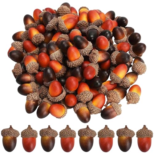 Künstliche Eicheln, 100pcs Styropor -Eicheln mit Schale für Handwerk, DIY, Herbstdekor, 1, 2 x 0, 8 Zoll Künstliche Eicheln, 100pcs Styropor -Eicheln mit Schale für Handwerk, DIY, Herbstdekor, 1, 2 x 0, 8 Zoll von Licsaliwe