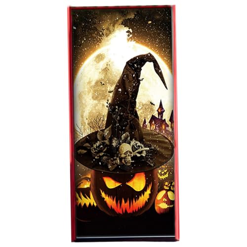 Licsaliwe Halloween -Türverkleidung Kürbis Hexenhüte, Haustürdekor für Innen im Freien im Innenbereich Freien Innenbereich /36x80 Licsaliwe Halloween -Türverkleidung Kürbis Hexenhüte, Haustürdekor für Innen im Freien im Innenbereich Freien Innenbereich /36x80 von Licsaliwe