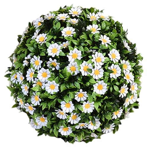 Licsaliwe Künstliche Topiar-Bälle, 14 Zoll realistische Gänseblümchen-Pflanzenbällchen, umweltfreundliches Hängendekor für Balkon, Garten, Terrasse Licsaliwe Künstliche Topiar-Bälle, 14 Zoll realistische Gänseblümchen-Pflanzenbällchen, umweltfreundliches Hängendekor für Balkon, Garten, Terrasse von Licsaliwe