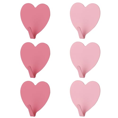 Licsaliwe Love Adhesive Haken, 6pcs dekorative Wandhaken, Edelstahl süße Wand mit gutem Traging für Heimküchenbadezimmer Büro/1, 6x1, 6 Zoll Licsaliwe Love Adhesive Haken, 6pcs dekorative Wandhaken, Edelstahl süße Wand mit gutem Traging für Heimküchenbadezimmer Büro/1, 6x1, 6 Zoll von Licsaliwe