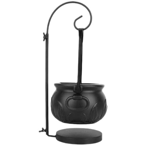 Licsaliwe Witch Cesson Candy Bowl, Plastik mit Stand für Halloween -Requisiten, Süßigkeiten, Spielzeug, Schwarz von Licsaliwe