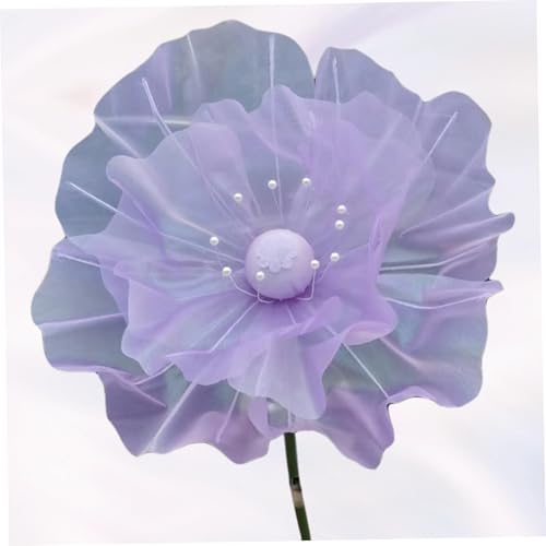 Riesenorganza Blumenkopf 20, künstliche Perlenperlenblumendekor für Hochzeit & Foto -Requisite (lila) von Licsaliwe