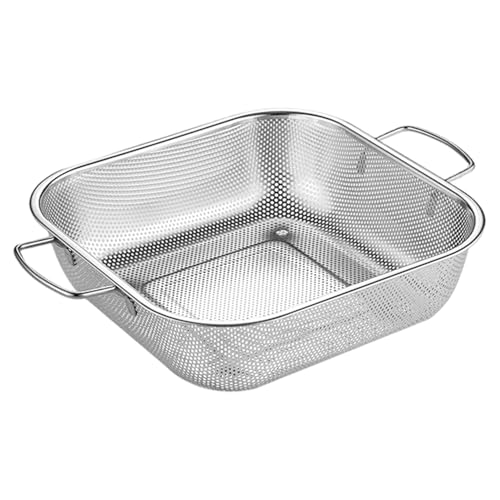 Sink Sieb Korb Rechteck, feines Mesh Edelstahlkolle mit Griffen, für Obst, Gemüse Sink Sieb Korb Rechteck, feines Mesh Edelstahlkolle mit Griffen, für Obst, Gemüse von Licsaliwe
