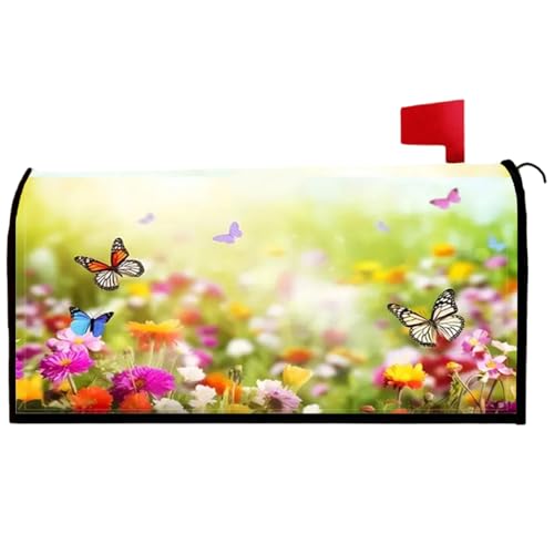 Spring Mailbox deckt Magnetisch, Blumenmuster Polyester für Außengarten, Hof/ 18x21 Zoll ab Spring Mailbox deckt Magnetisch, Blumenmuster Polyester für Außengarten, Hof/ 18x21 Zoll ab von Licsaliwe
