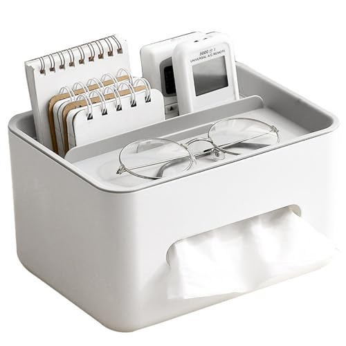Tissue -Box -Halter, Rechteck -Minimalist -Schreibtisch Organizer mit Lagerung für Wohnzimmer Schlafzimmer Home Office/8.3x6.3x4.9 in von Licsaliwe