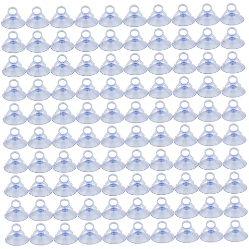 Windschutzscheibe Saugnapfbecher, 100pcs klare PVC kleine Tassen mit Löchern, für Autosonnenschild, Fenster, Badezimmer, Küche Windschutzscheibe Saugnapfbecher, 100pcs klare PVC kleine Tassen mit Löchern, für Autosonnenschild, Fenster, Badezimmer, Küche von Licsaliwe