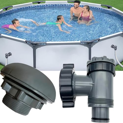 Lidary Absperrhahn Pool 38mm für Hnemix Intex Coleman Pool Zubehör, Kolbenventil Pool Anschlüsse, Pool Ersatzteile für Oberirdische Schwimmbecken und Poolfilterpumpe (Set) von Lidary