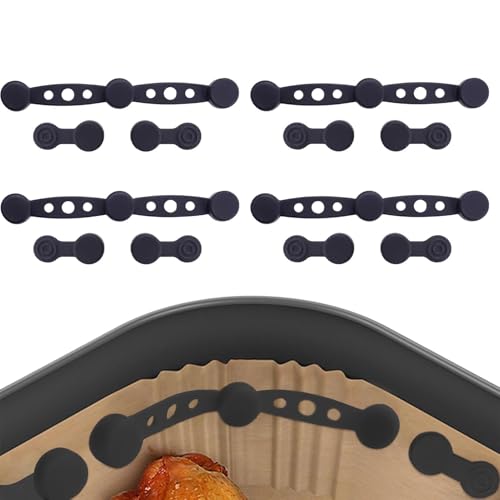 Magnete für Airfryer Backpapier, Silikon Airfryer Magnete für Backpapier, Hochtemperaturbeständige zum Allen Heißluftfritteusenpapier (4 Stc) von Lidary