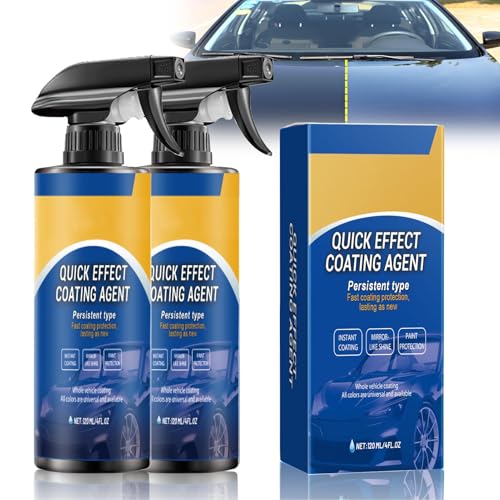 Quick Effect Coating Agent, 3-in-1Hoch Schutz Schnelles Auto Beschichtungsspray, Coating Agent Nano Spray Combines Reparieren, Aufhellen und Schützen, Car Scratch Wax Polish Spray (2 Stück) von Lidary