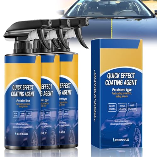 Quick Effect Coating Agent, 3-in-1Hoch Schutz Schnelles Auto Beschichtungsspray, Coating Agent Nano Spray Combines Reparieren, Aufhellen und Schützen, Car Scratch Wax Polish Spray (3 Stück) von Lidary