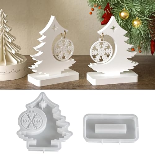 Silikonformen Gießformen Weihnachten, Silikonform Tannenbaum, Silikonform Weihnachten Baum, Gips zum Gießen Gießformen Silikon zur Herstellung von Weihnachts Deko (D) von Lidary