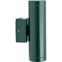 Außenleuchte Wand Messing GU10 IP64 H: 21 cm Grün Up Down von Lido