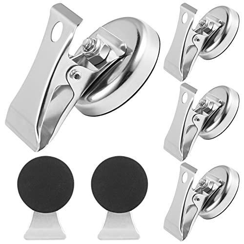 Lidwot Kühlschrank Magnet Clips Set,Whiteboard-Magnete,Whiteboard Magnete Klammer,Magnet Clip,Starke Magnete für Magnettafel,Kühlschrankmagnete.Magnetdurchmesser 32 mm.6 Stück von Lidwot