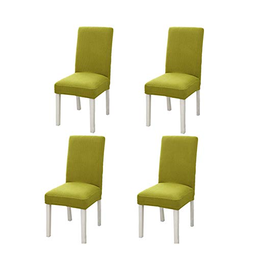 Lidylinashop Stuhlhussen günstig Stuhl bezüge Esszimmer Stuhl Sitz Pads Universal Stuhl abdeckungen Stuhl Protektoren abdeckungen Esszimmer Stuhl Abdeckung Set of 4,Grass Green von Lidylinashop