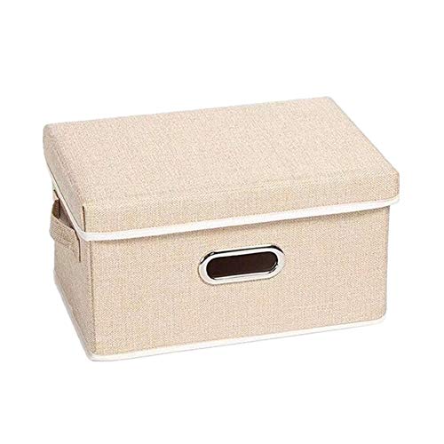 Lidylinashop aufbewahrungsboxen mit Deckel Set aufbewahrungsbox Aufbewahrungsboxen für Kleidung Aufbewahrungsboxen aus Stoff Spielzeugkisten und Lagerung groß beige,L von Lidylinashop