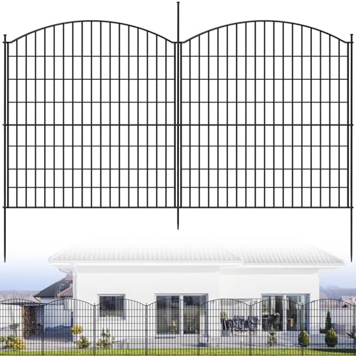 Lidzopas Gartenzaun Metall Dekoration Gitterzaun Steckzaun Für Garten Hundezaun Gartenbeet Und Tierbarriere Für Kaninchen, Hund, Hof von Lidzopas