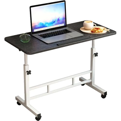 Lidzopas Höhenverstellbarer Schreibtisch, Steh-Sitz-Tisch Mit Rollen, Mobiler Computertisch Stehpult Verstellbarer PC Tisch Standing Desk Für Home Office von Lidzopas