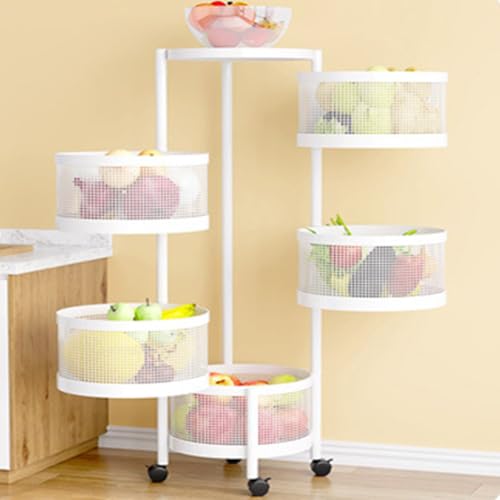 Lidzopas Rollwagen Rund Gemüseregal Obst Mit Rädern Küchenregal Quadrat Küchenwagen Obstwagen Aufbewahrungswagen Für Küche Badezimmer Wohnzimmer Lidzopas Rollwagen Rund Gemüseregal Obst Mit Rädern Küchenregal Quadrat Küchenwagen Obstwagen Aufbewahrungswagen Für Küche Badezimmer Wohnzimmer von Lidzopas