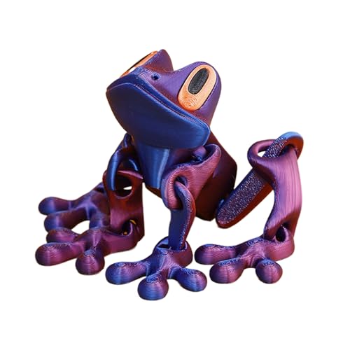 3D Bedruckter Froschs Mit Mehreren Gelenken - Magnetfrosch Kühlschrankmagnet, Flexible Gelenk Frog Ornamente, Wiederverwendbare, Für Heimdekoration, Kühlschränke, 20.5x5 cm von Lieawy