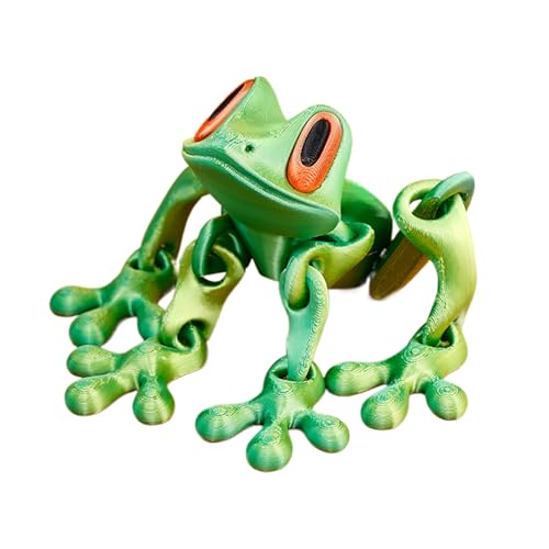 3D Bedruckter Froschs Mit Mehreren Gelenken - Magnetfrosch Kühlschrankmagnet, Flexible Gelenk Frog Ornamente, Wiederverwendbare, Für Heimdekoration, Kühlschränke, 20.5x5 cm von Lieawy