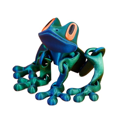 3D Bedruckter Froschs Mit Mehreren Gelenken - Magnetfrosch Kühlschrankmagnet, Flexible Gelenk Frog Ornamente, Wiederverwendbare, Für Heimdekoration, Kühlschränke, 20.5x5 cm von Lieawy