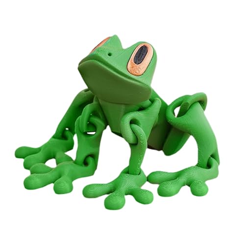 3D Bedruckter Froschs Mit Mehreren Gelenken - Magnetfrosch Kühlschrankmagnet, Flexible Gelenk Frog Ornamente, Wiederverwendbare, Für Heimdekoration, Kühlschränke, 20.5x5 cm von Lieawy