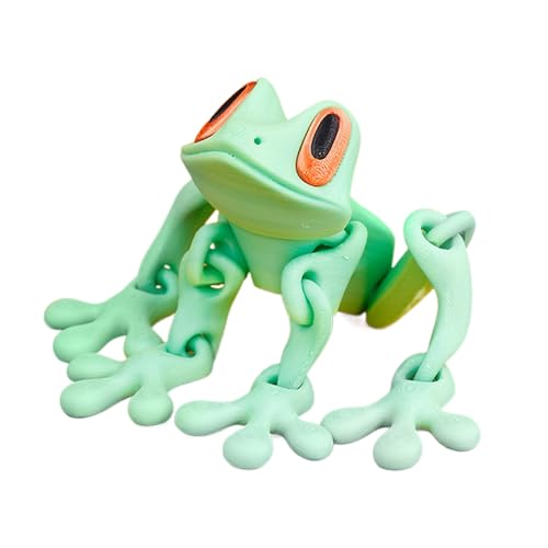 3D Bedruckter Froschs Mit Mehreren Gelenken - Magnetfrosch Kühlschrankmagnet, Flexible Gelenk Frog Ornamente, Wiederverwendbare, Für Heimdekoration, Kühlschränke, 20.5x5 cm von Lieawy