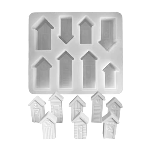 Lieawy Hausform Silikonform - Weihnachtsform für Harz - 8-Fach Form Für Seifen Kerzen Backen Fondant Bastelbedarf von Lieawy