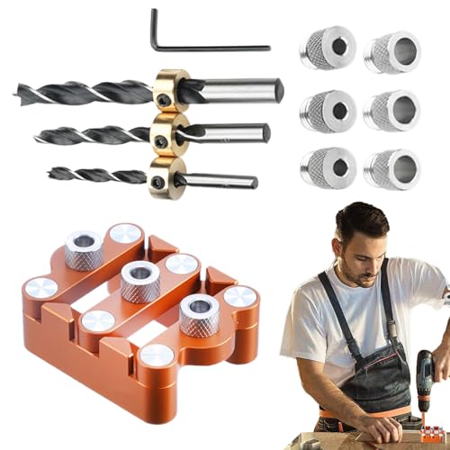 Lieawy Holzbearbeitungs-Locator - Holzplatten Verbinder Gerät Präzise Lochstanzer | Vielseitiger Präziser Handbohrführer Für Erwachsene Handwerker Anfänger Lieawy Holzbearbeitungs-Locator - Holzplatten Verbinder Gerät Präzise Lochstanzer | Vielseitiger Präziser Handbohrführer Für Erwachsene Handwerker Anfänger von Lieawy